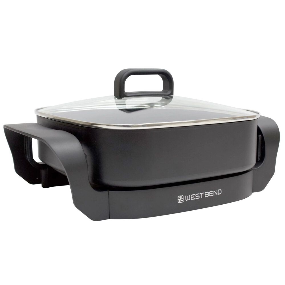 West Bend 12 Electric Skillet with Non-Stick Coating in Black