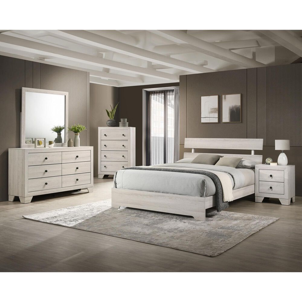 Hearth and Haven 4-Drawer Storage Tall Chest in White Washed, , large