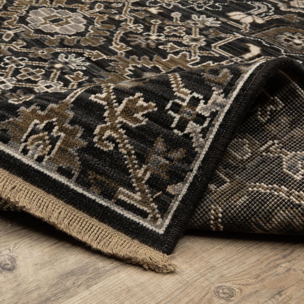 Oriental Weavers Acacia Black and Tan 2'6" x 10' Runner, , large
