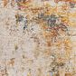 Surya Reina Light Gray, Cream, Medium Gray, Denim, Rust, Mustard and Olive 7"10" Round Area Rug, , large