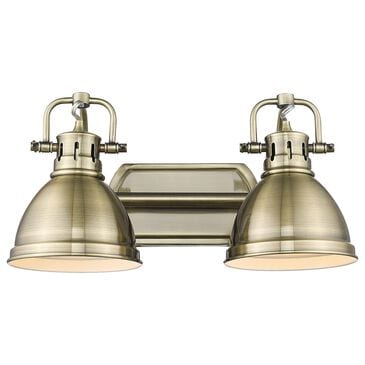 Golden Lighting Duncan 2-Light Bath Vanity in Aged Brass, , large