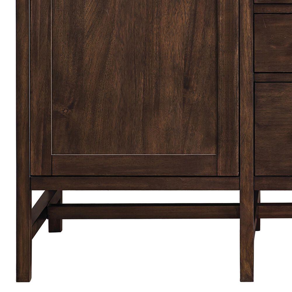 James Martin Vanities Addison 60&quot; Double Bathroom Vanity in Mid-Century Acacia with 3 cm Lime Delight Quartz Top and Rectangular Sinks, , large