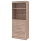 Bestar Pur 36" Storage Unit with 3-Drawer in Rustic Brown, , large