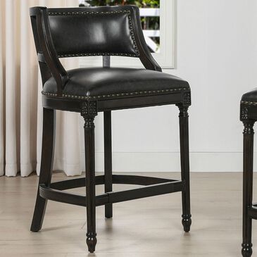 Jennifer Taylor Home Paris 26" Counter Stool in Vintage Black Brown, , large