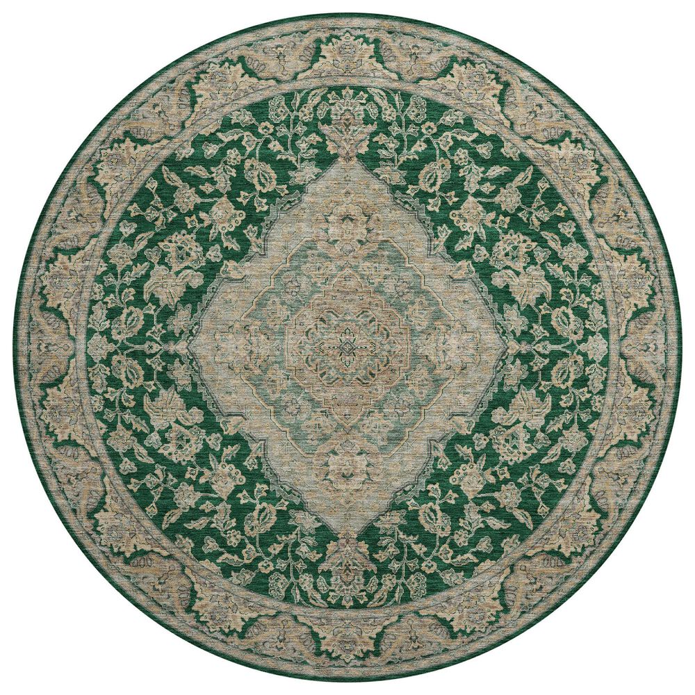 Dalyn Rug Company Hatay 8" Round Emerald Area Rug, , large