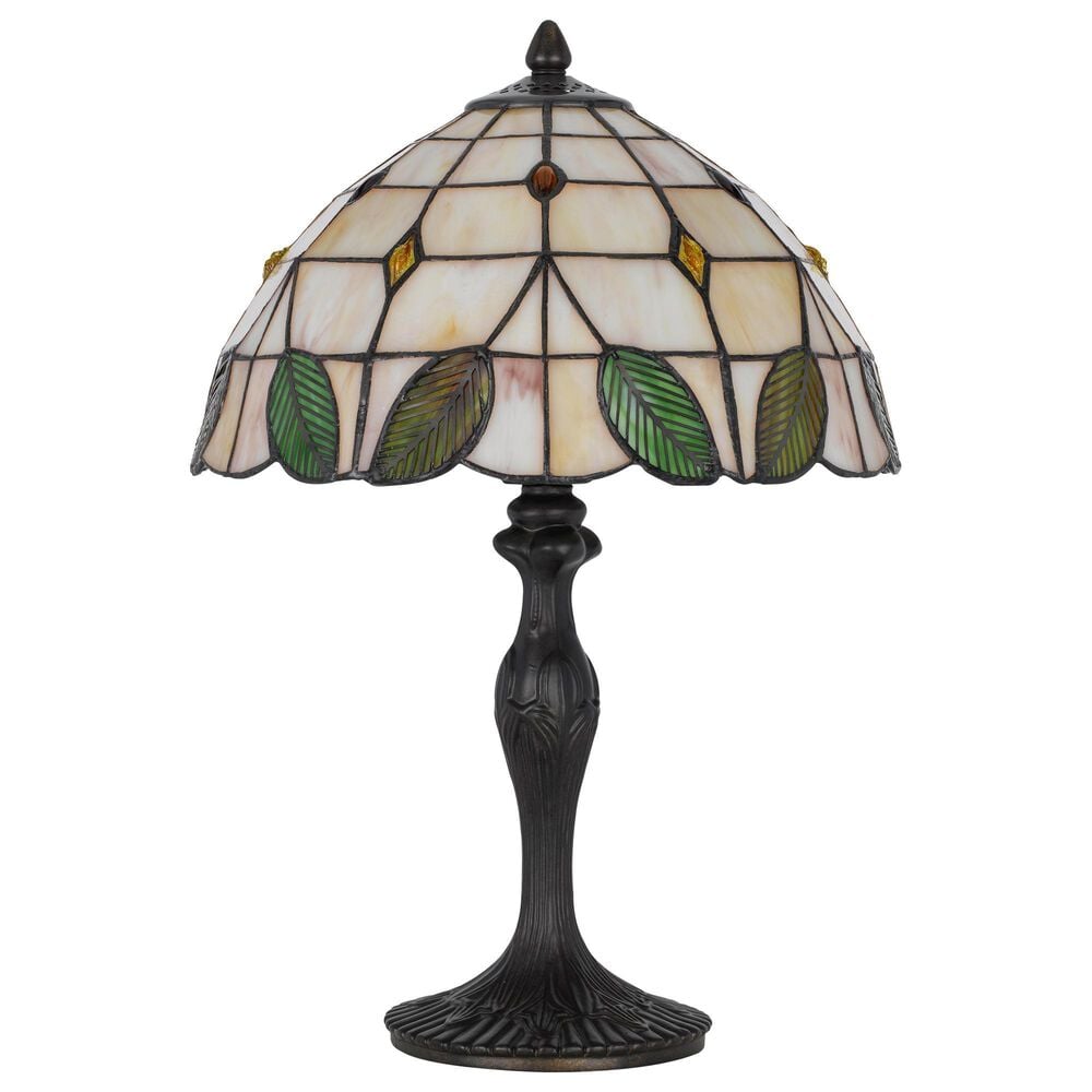 Cal Lighting Willow Tiffany Table Lamp in Bronze, , large