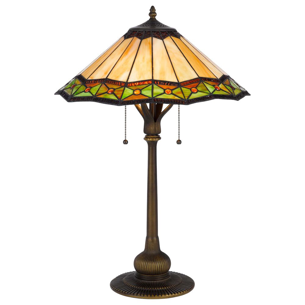Cal Lighting Armscroft Tiffany Table Lamp in Bronze, , large