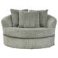 Ashley Lindyn Oversized Swivel Accent Chair in Fog, , large