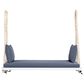 Hearth and Haven Topmax Outdoor Hanging Porch Swing Bench with Dark Gray Cushion in White, , large