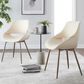 LumiSource Fabrico Side Chair with Cream Faux Leather Cushion in Antique Copper (Set of 2), , large