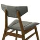 Armen Living Amaris Side Chair with Charcoal Upholstery in Warm Walnut (Set of 4), , large