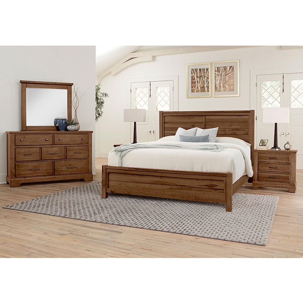 Viceray Collections Cool Rustic 4-Piece Queen Plank Bedroom Set in Amber, , large