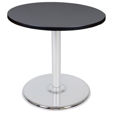 Regency Global Sourcing Cain 30" Round Dining Table in Chrome and Grey - Table Only, , large