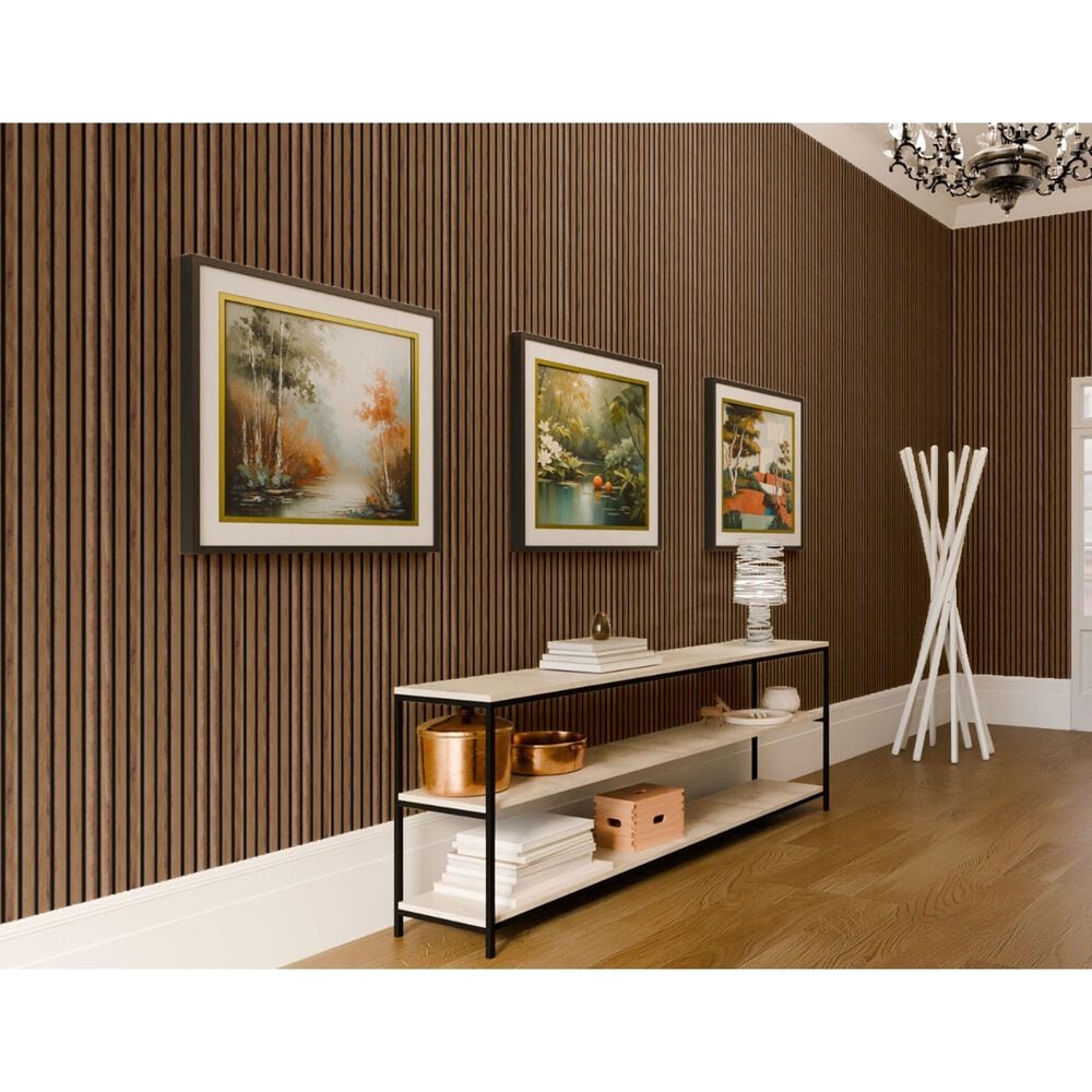 Paramount Castle Oak and Black 11.8" x 109" Wall Panel, , large