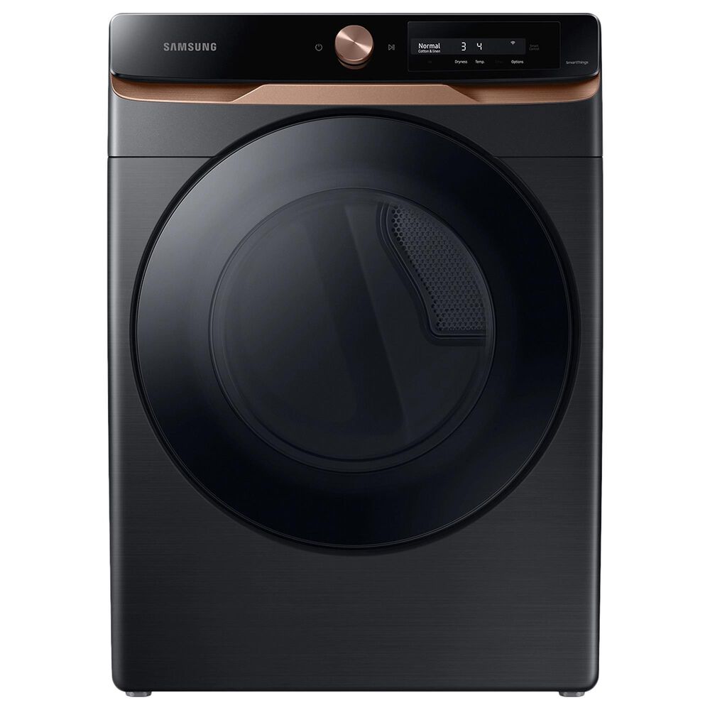 Samsung 7.5 Cu. Ft. AI Smart Dial Electric Dryer with Super Speed Dry and MultiControl in Brushed Black, , large