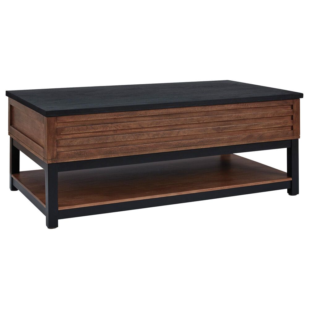 Ashley Kallari Lift-Top Coffee Table in Warm Brown and Black, , large