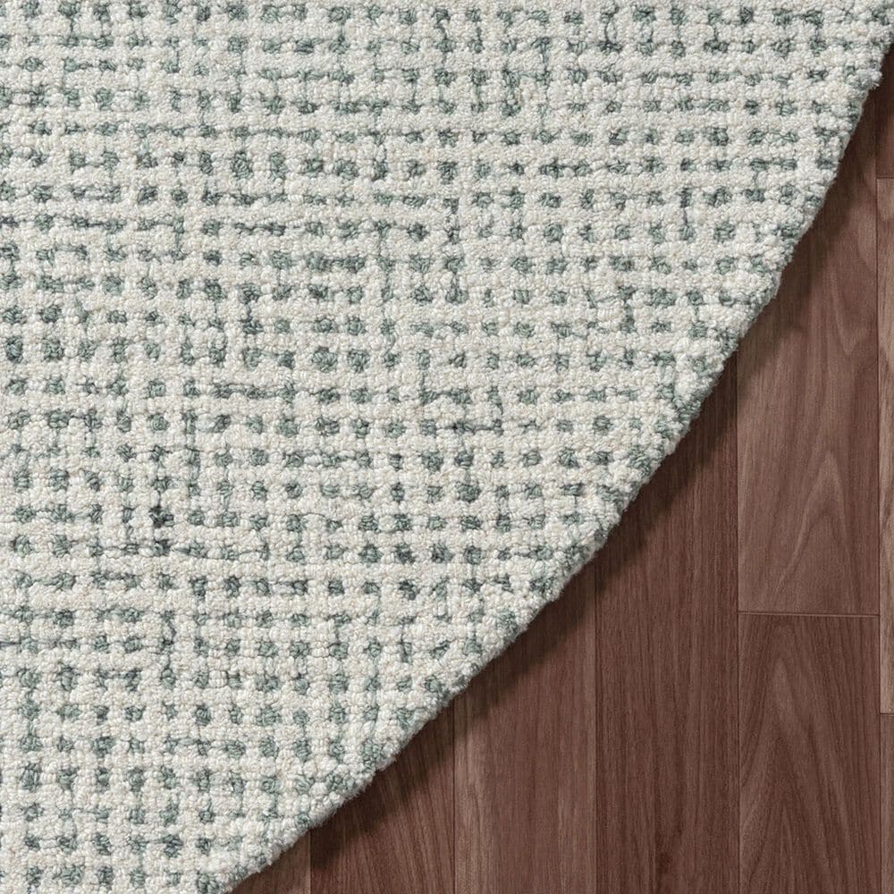 L&amp;R Resources Criss Cross Green 8&#39; Round Area Rug, , large