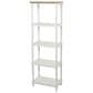 Maple and Jade 4-Shelf Storage Shelving Unit in White and Brown, , large