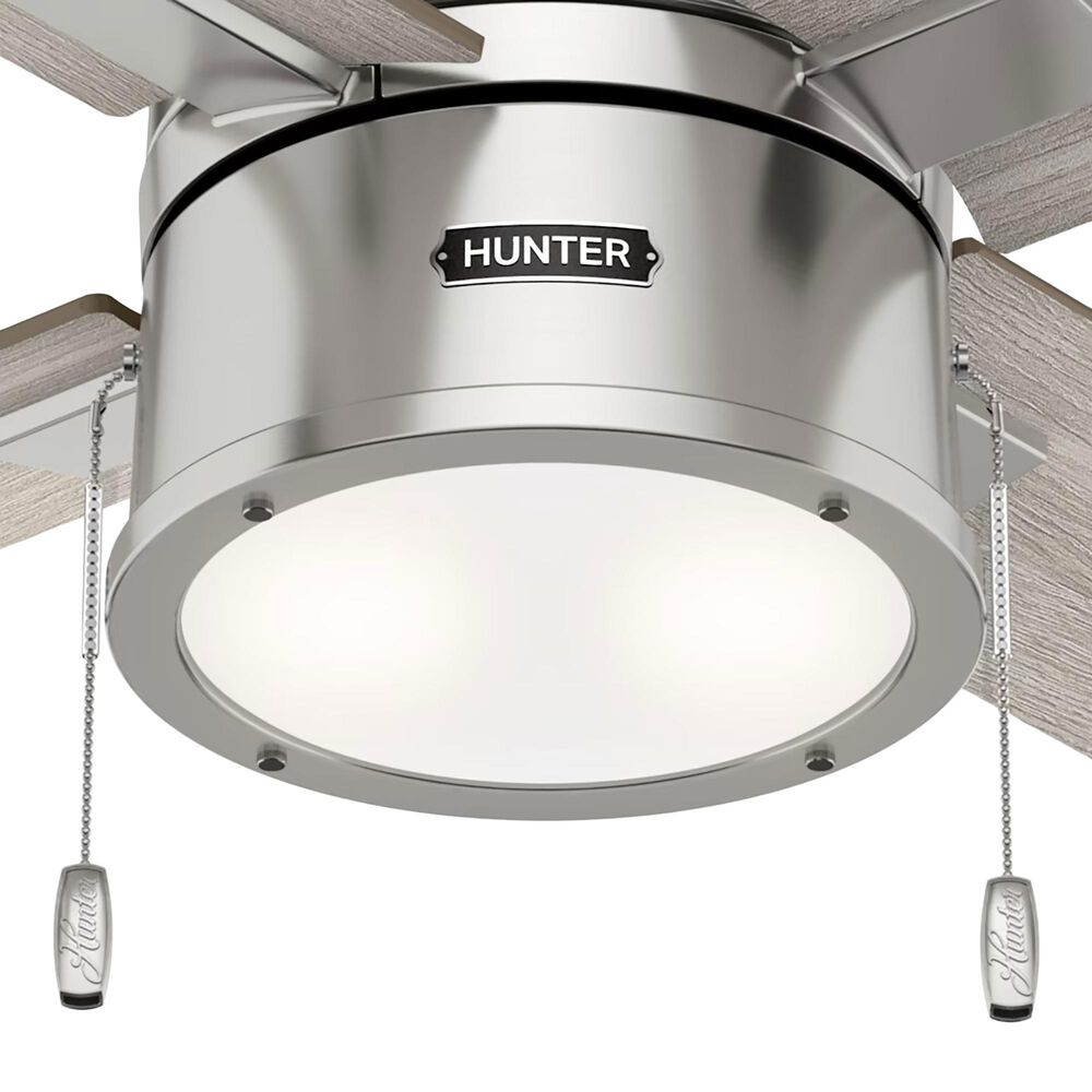 Hunter Beck 42&quot; Ceiling Fan with LED Lights in Brushed Nickel, , large