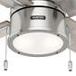 Hunter Beck 42" Ceiling Fan with LED Lights in Brushed Nickel, , large