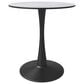 Leisuremod Leisuremod Bristol 24 round dining table Black base with marbled MDF top, , large