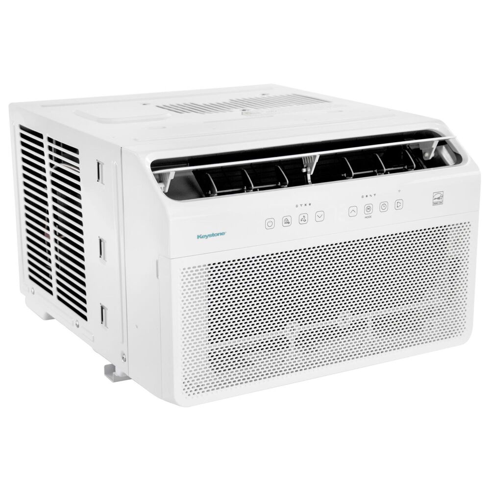 Keystone 8000 BTU Window Mounted Inverter Air Conditioner with Supplemental Heat in White, , large
