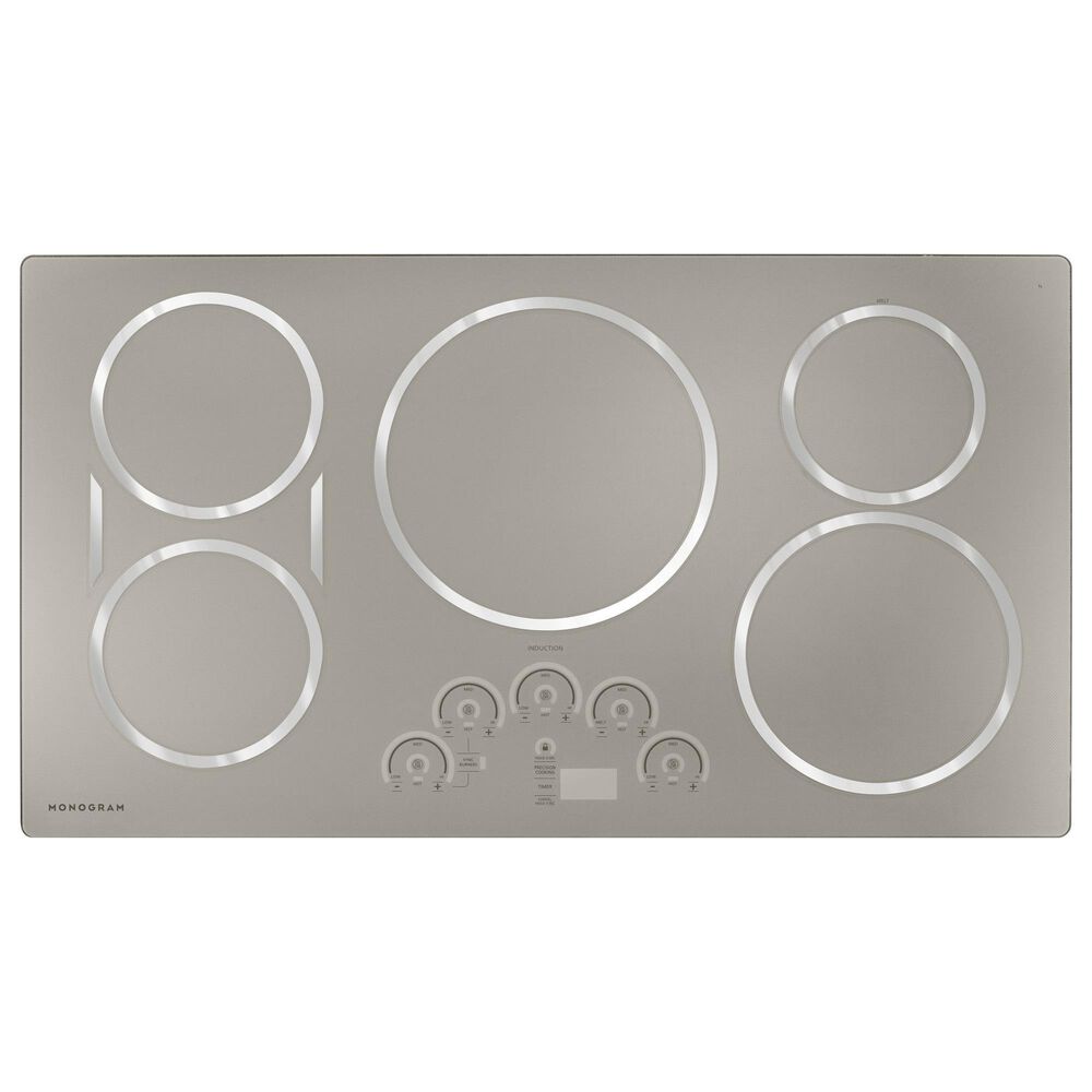Monogram 36" Induction Cooktop with 5 Cooking Zones in Silver, , large