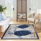 Nourison Aloha 3"6" x 5"6" Navy Blue Indoor/Outdoor Area Rug, , large