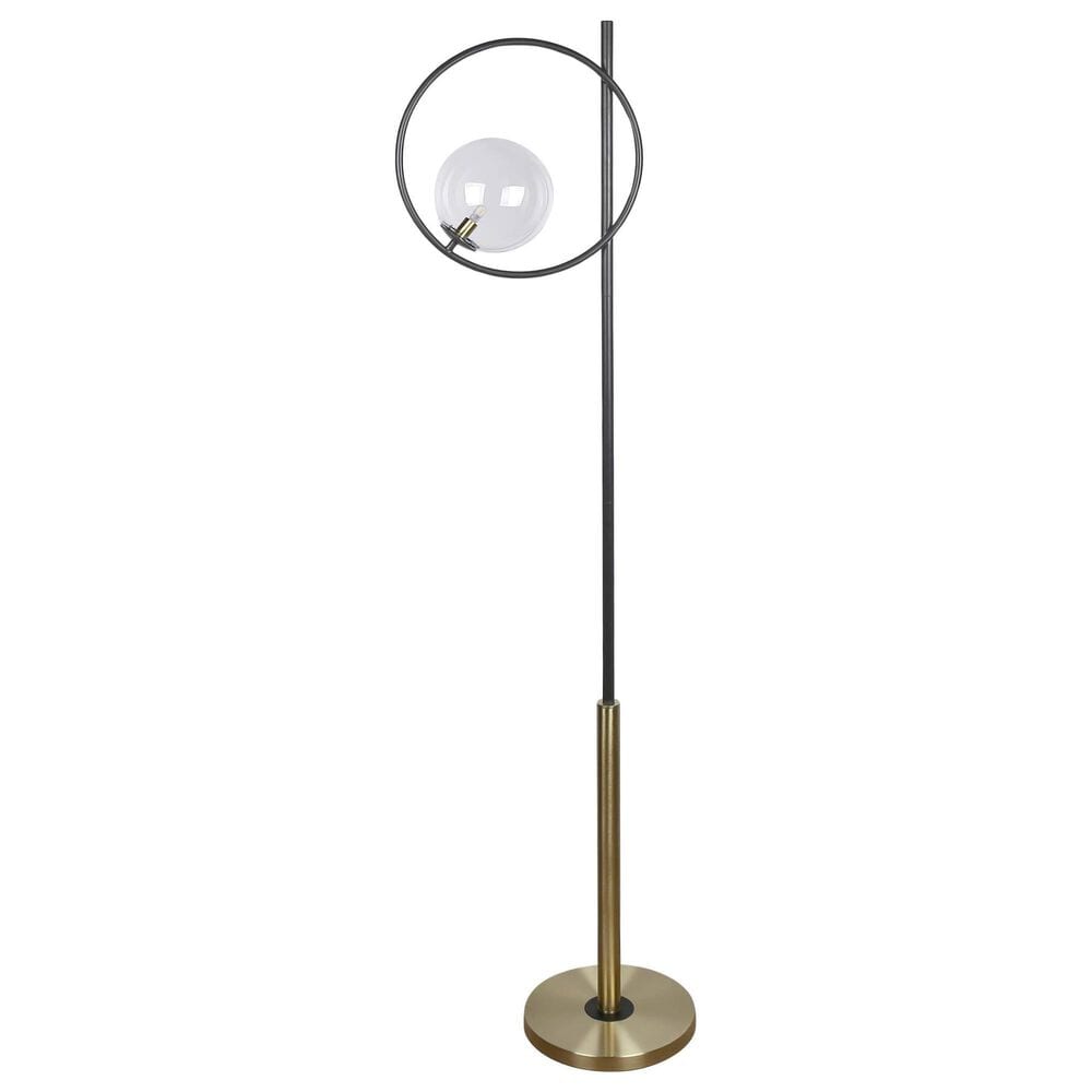 Classy Art Wholesalers Glass Orbs Floor Lamp in Black and Gold, , large
