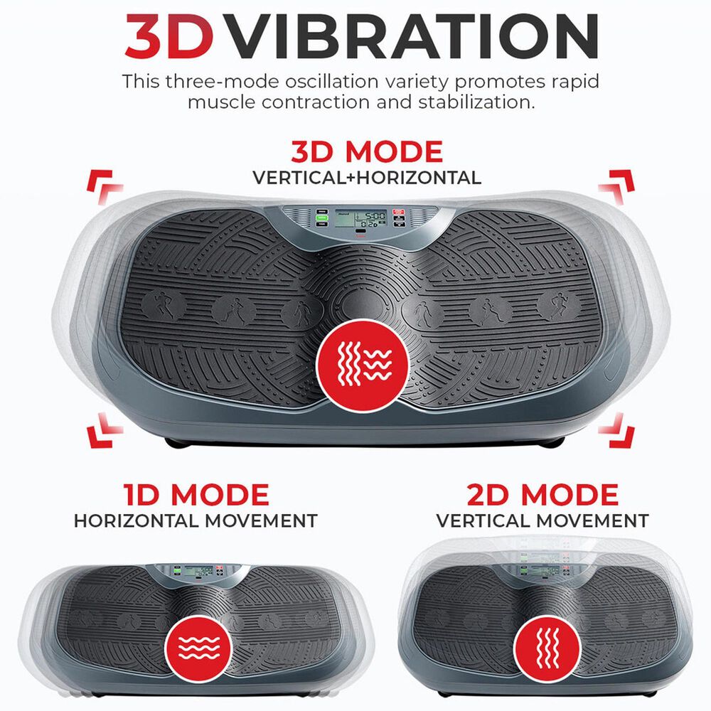 Sunny Health &amp; Fitness Fitboard 3D Vibration Platform in Grey and Black, , large