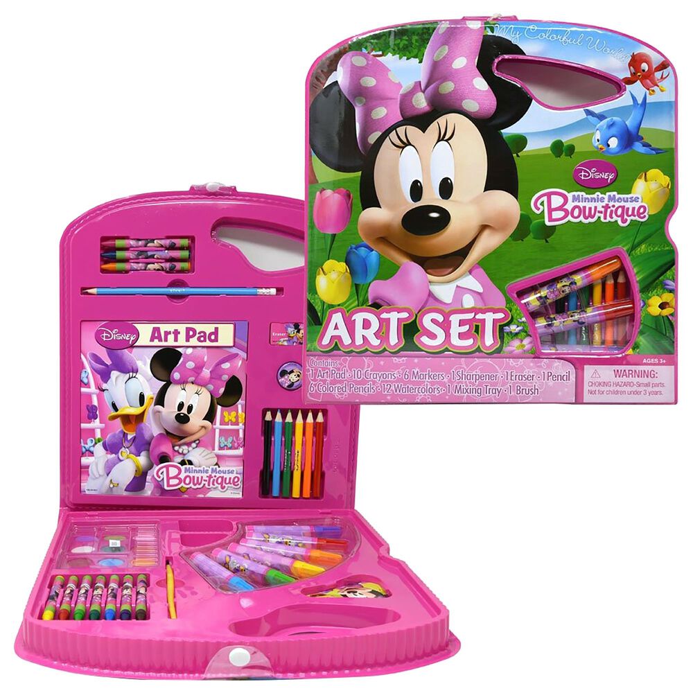 Disney Minnie Mouse Bow-tique Art Set in Pink, , large
