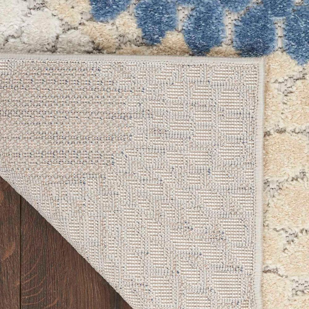 Nourison Aloha ALH29 5&#39;3&quot; x 7&#39;5&quot; Blue and Grey Indoor/Outdoor Area Rug, , large