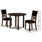 New Heritage Gia 3-Piece Round Drop Leaf Dining Set in Warm Brown, , large