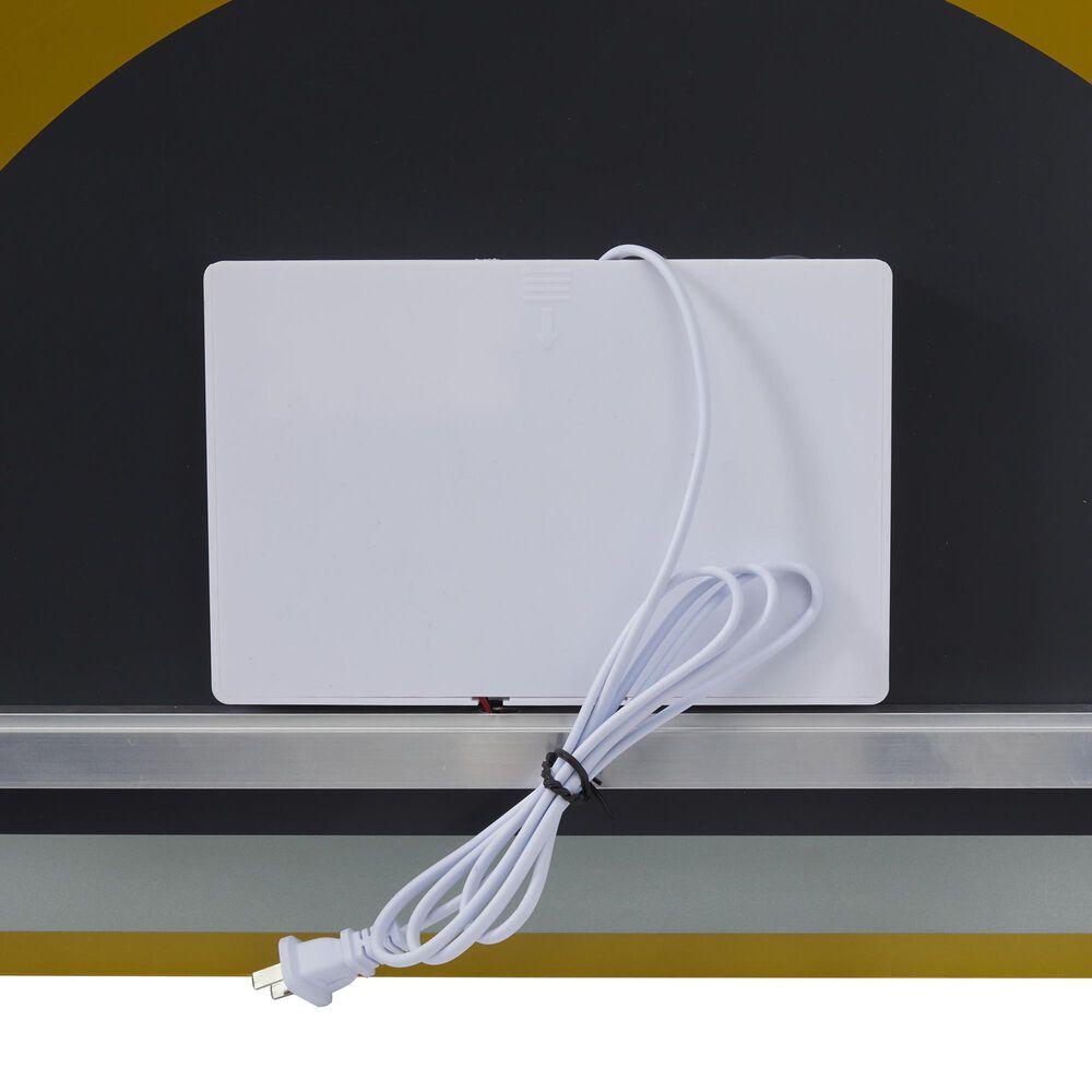 Maple and Jade 32&quot; Room LED Mirror in Silver and White, , large