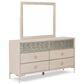 Furniture of America Bashford 6-Drawer Dresser and Mirror in Natural Oak, , large