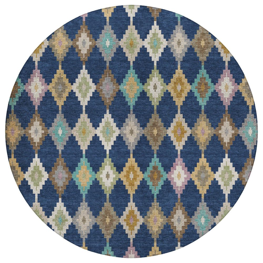 Dalyn Rug Company Kenner KN10 Navy 8' Round Area Rug, , large