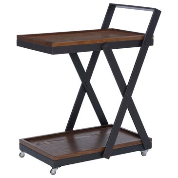 Linon Home Decor Ember Bar Cart in Barley and Dark Gunmetal, , large