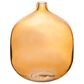 Creative Coop Modern Round Tinted Glass Vase in Amber, , large