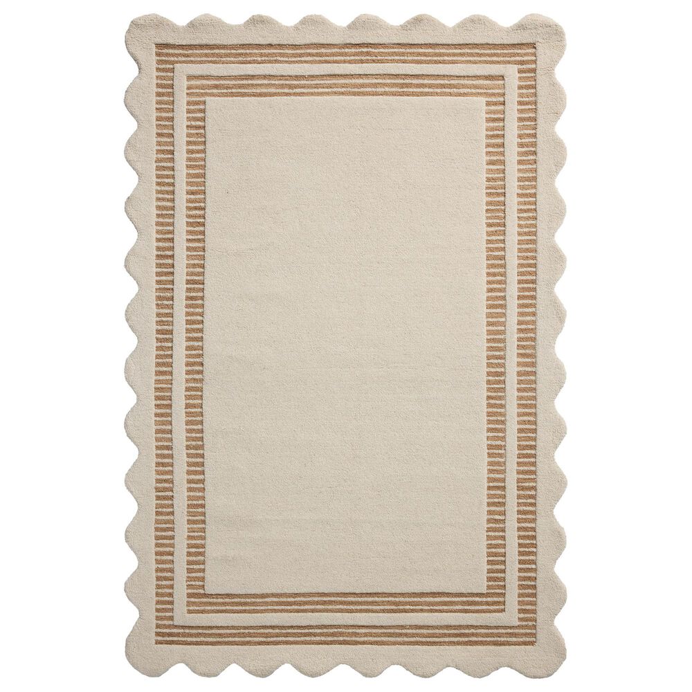 Loloi II Scottie 3"6" x 5"6" Ivory and Rust Area Rug, , large