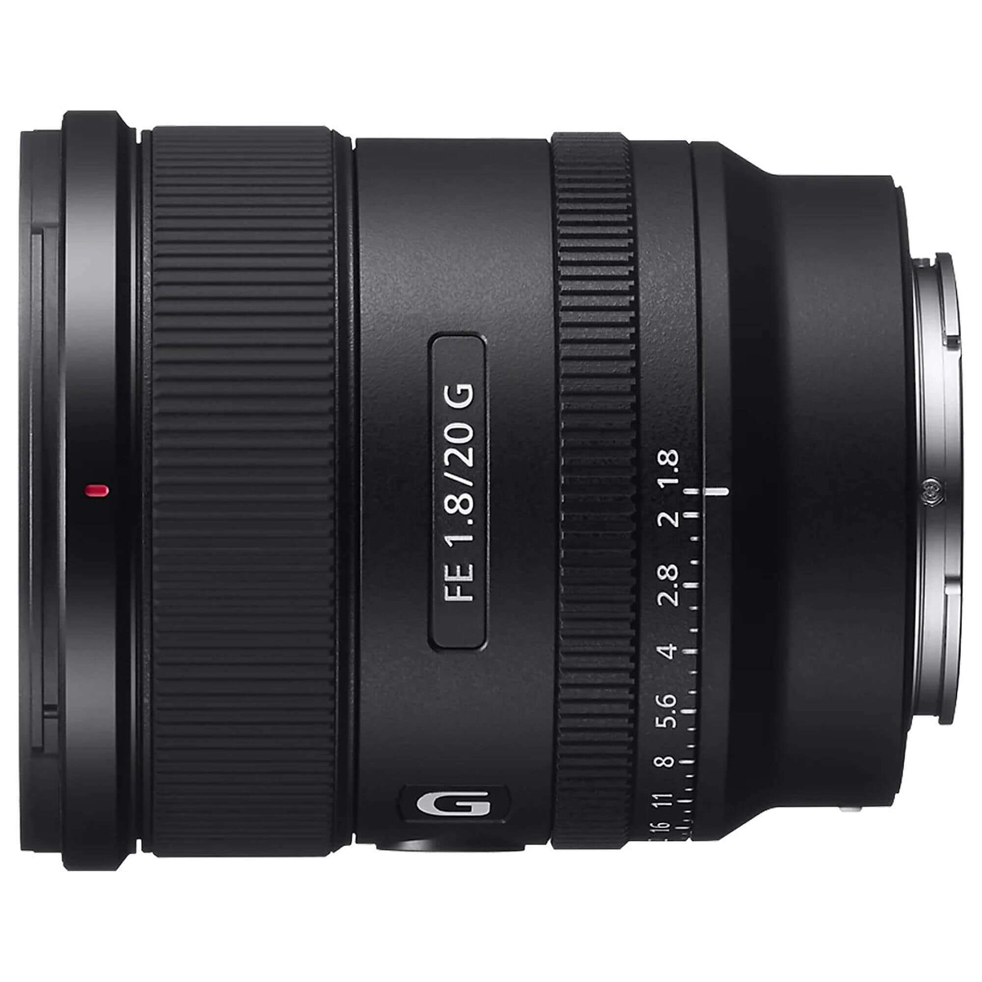 Sony FE 20mm f/1.8 G Ultra Wide Angle Prime Lens in Black