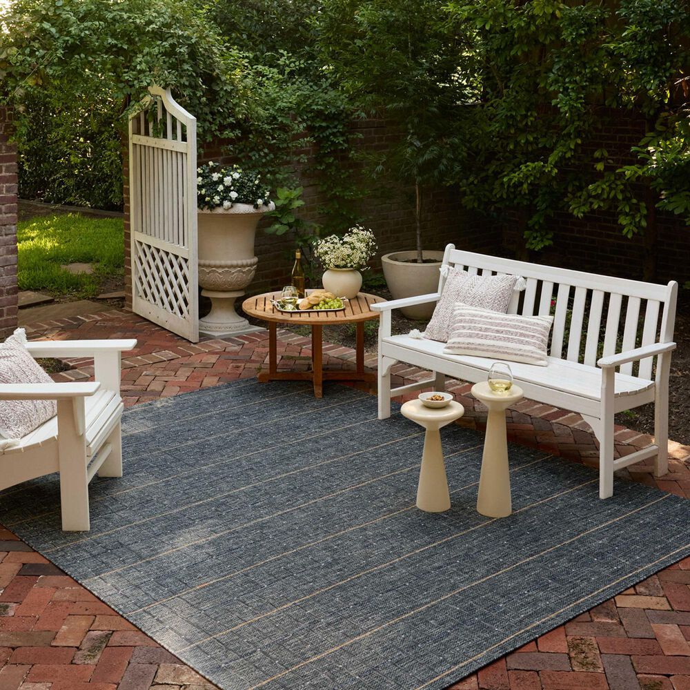 Loloi II Birch 9&#39;2&quot; x 13&#39; Sky and Wheat Indoor/Outdoor Area Rug, , large