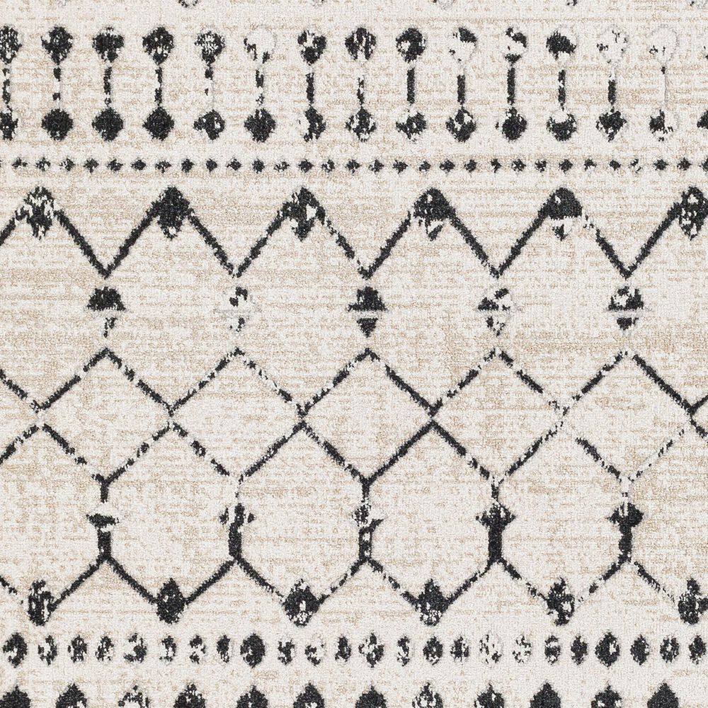 Surya Lavadora 2&#39;7&quot; x 7&#39;3&quot; Black, Gray, Light Beige and Cream Runner, , large