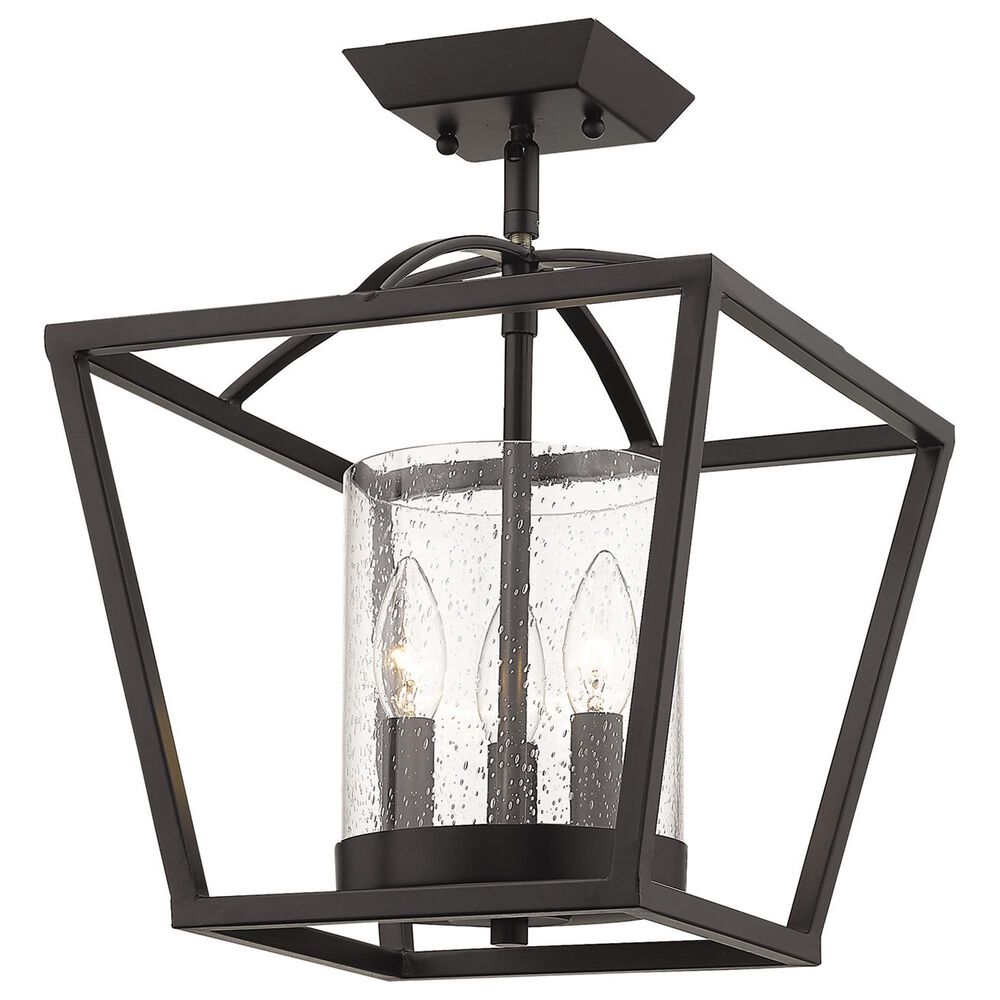 Golden Lighting Mercer 3-Light Mini Chandelier in Matte Black, , large