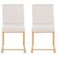 Lumisource Fuji Side Chair with Beige Cushion in Gold (Set of 2), , large