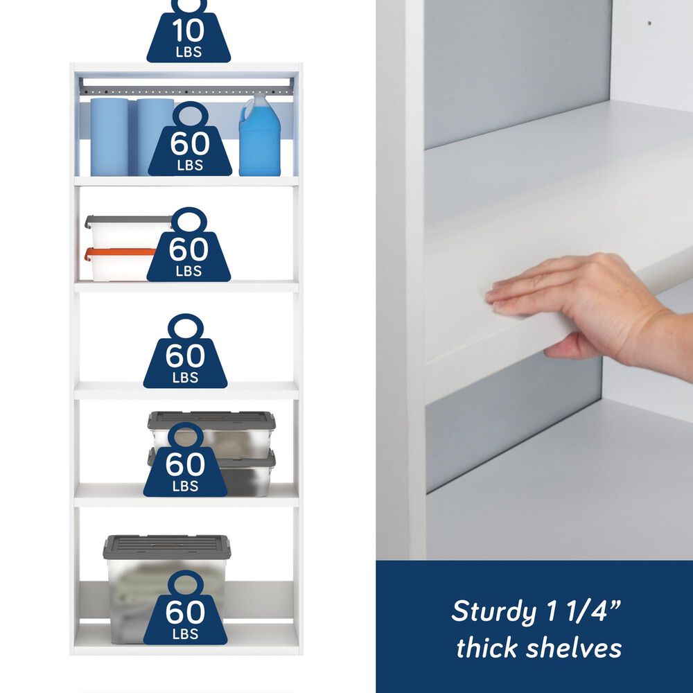 Sauder Wall-Mounted Shallow Cabinet &amp; Doors Bundle, , large