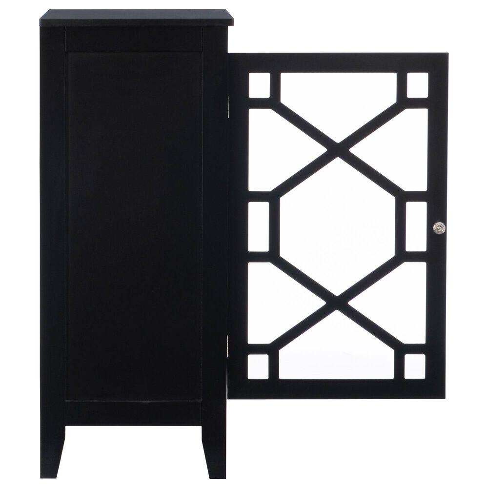 Linon Home Decor Fetti Small Cabinet in Black, , large