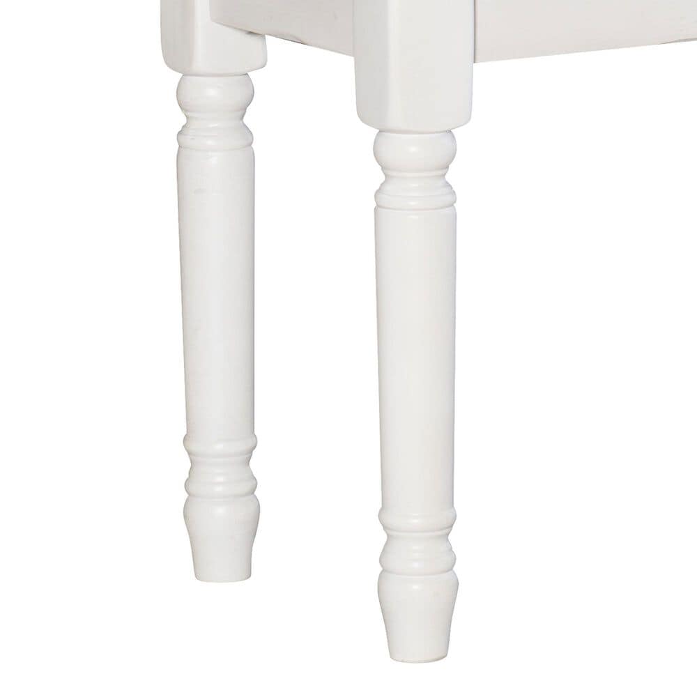 Linon Home Decor Willow Dining Bench in Honey Brown and Vanilla White, , large