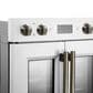 Forno Asti 30" Double Electric Wall Oven with Upper French Door in White, , large