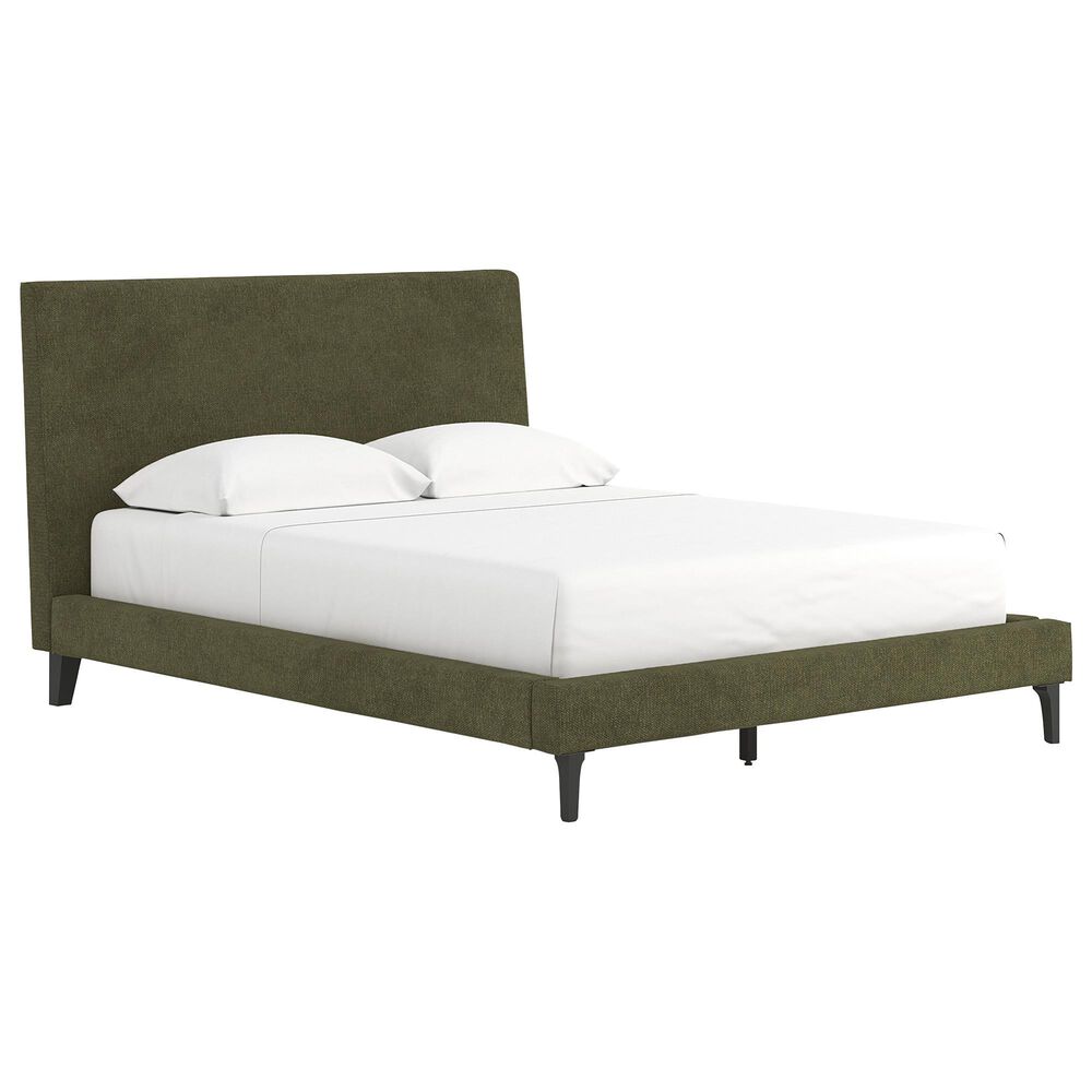 Ashley Chirason Queen Platform Bed in Sage Green, , large