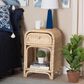 Baxton Studio Magni 1-Drawer Nightstand in Natural Brown, , large